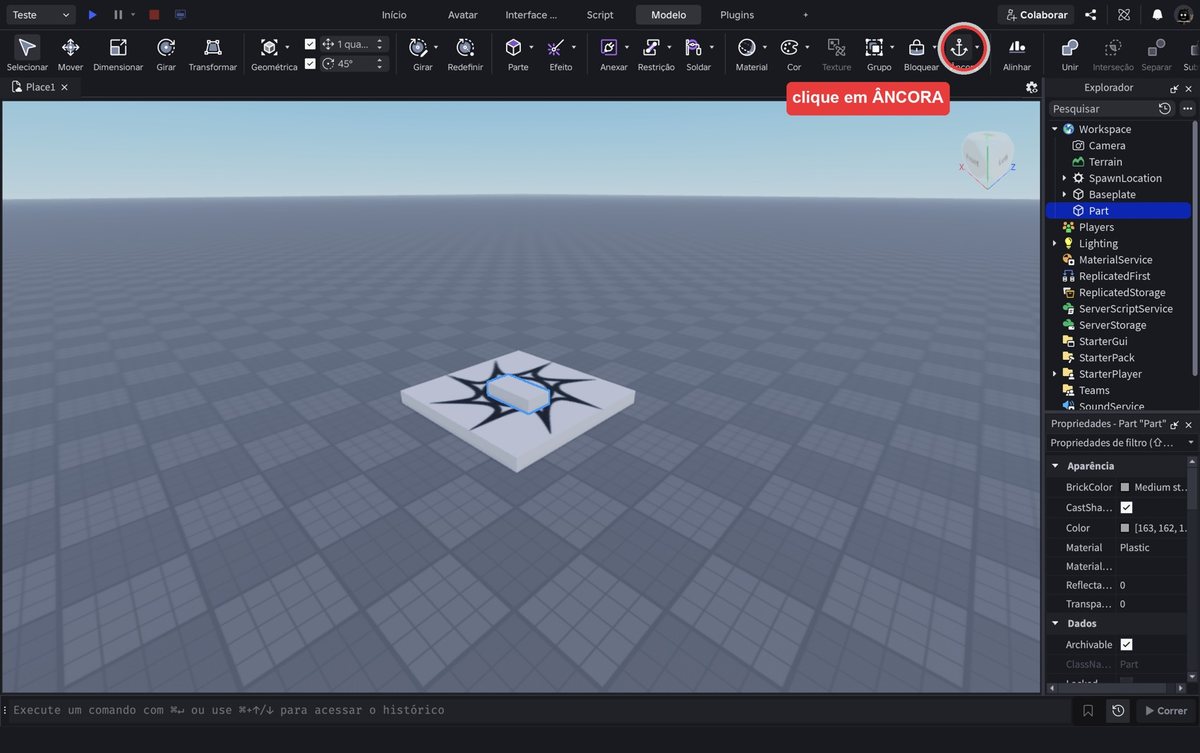 Tela do Roblox Studio no passo 6