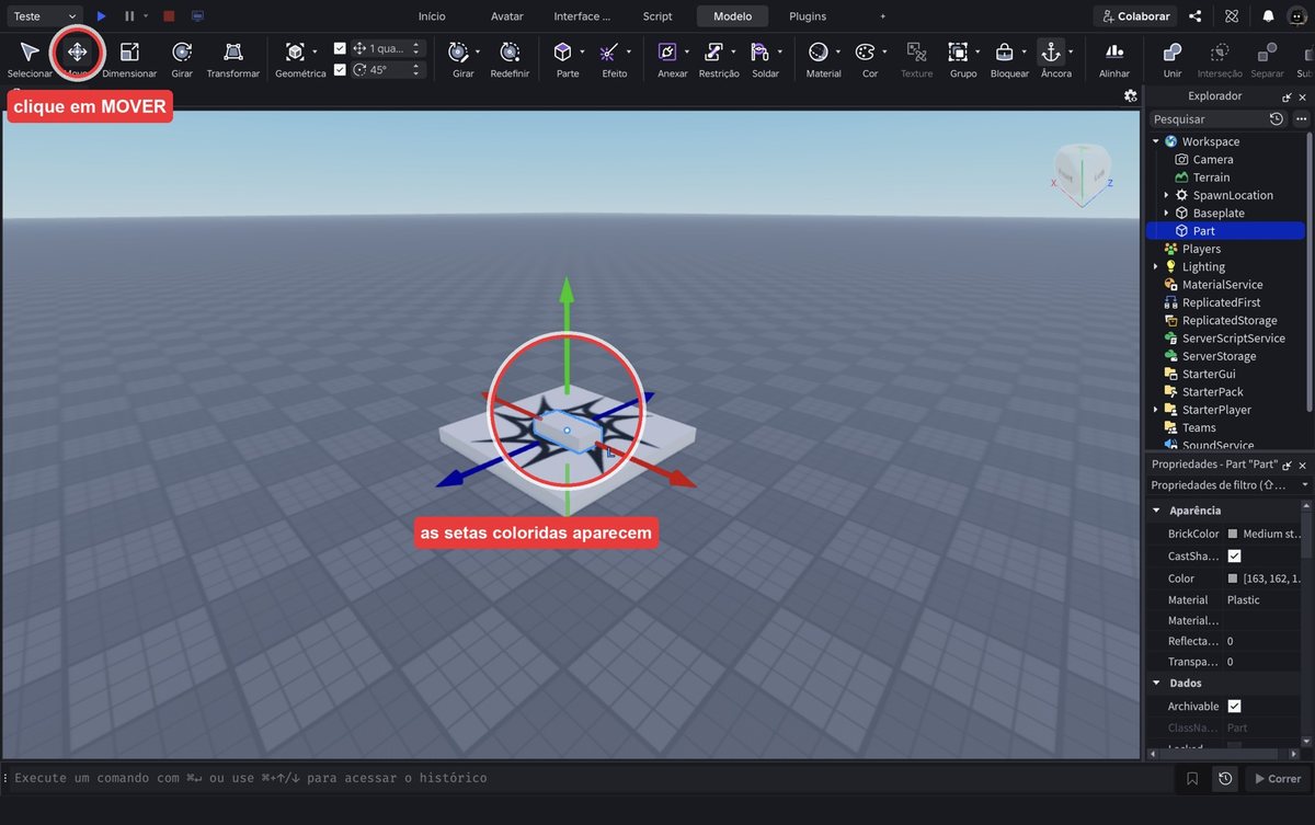 Tela do Roblox Studio no passo 7