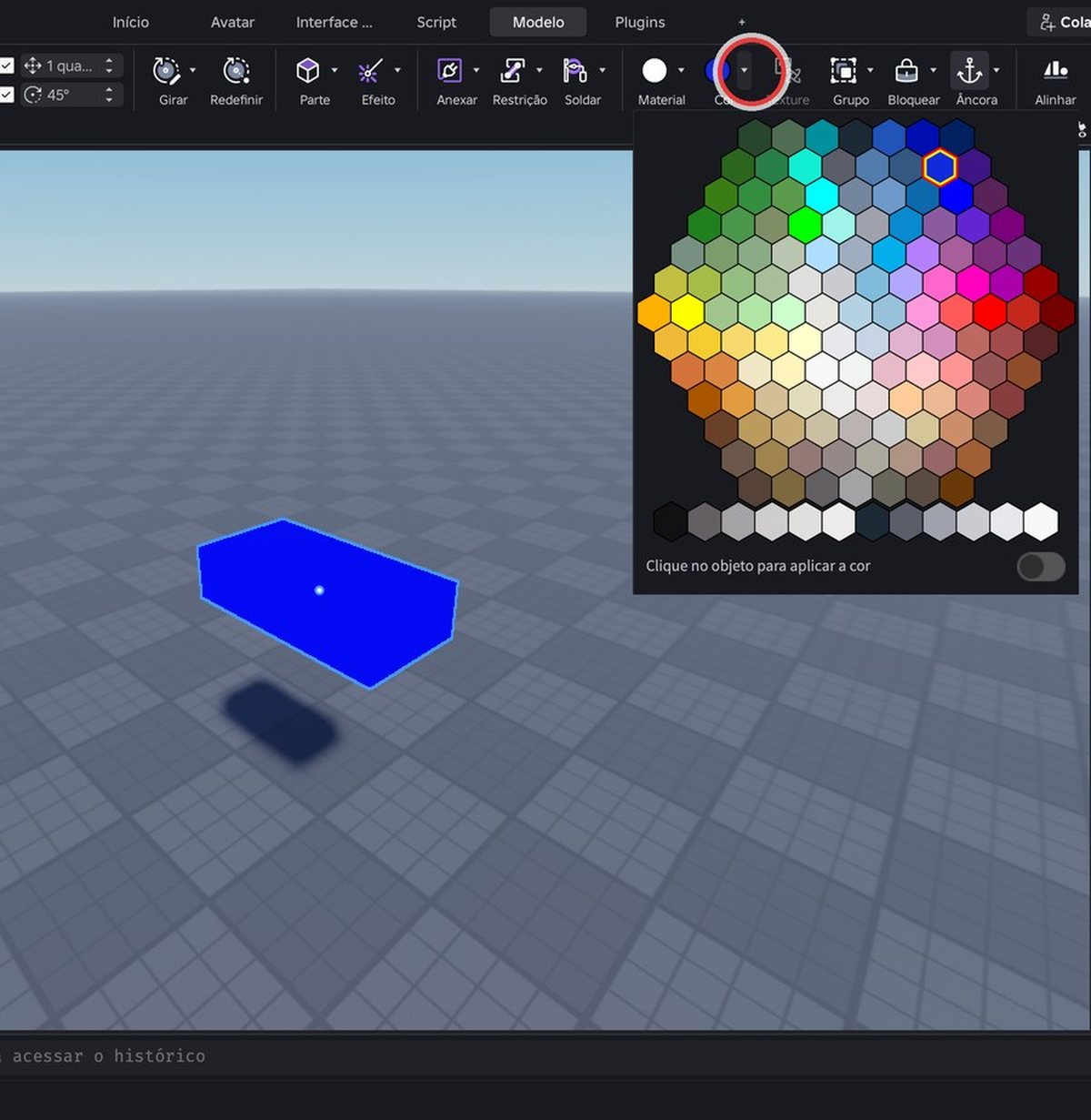 Tela do Roblox Studio no passo 10