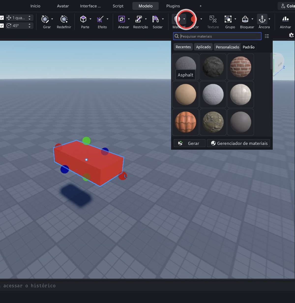 Tela do Roblox Studio no passo 12