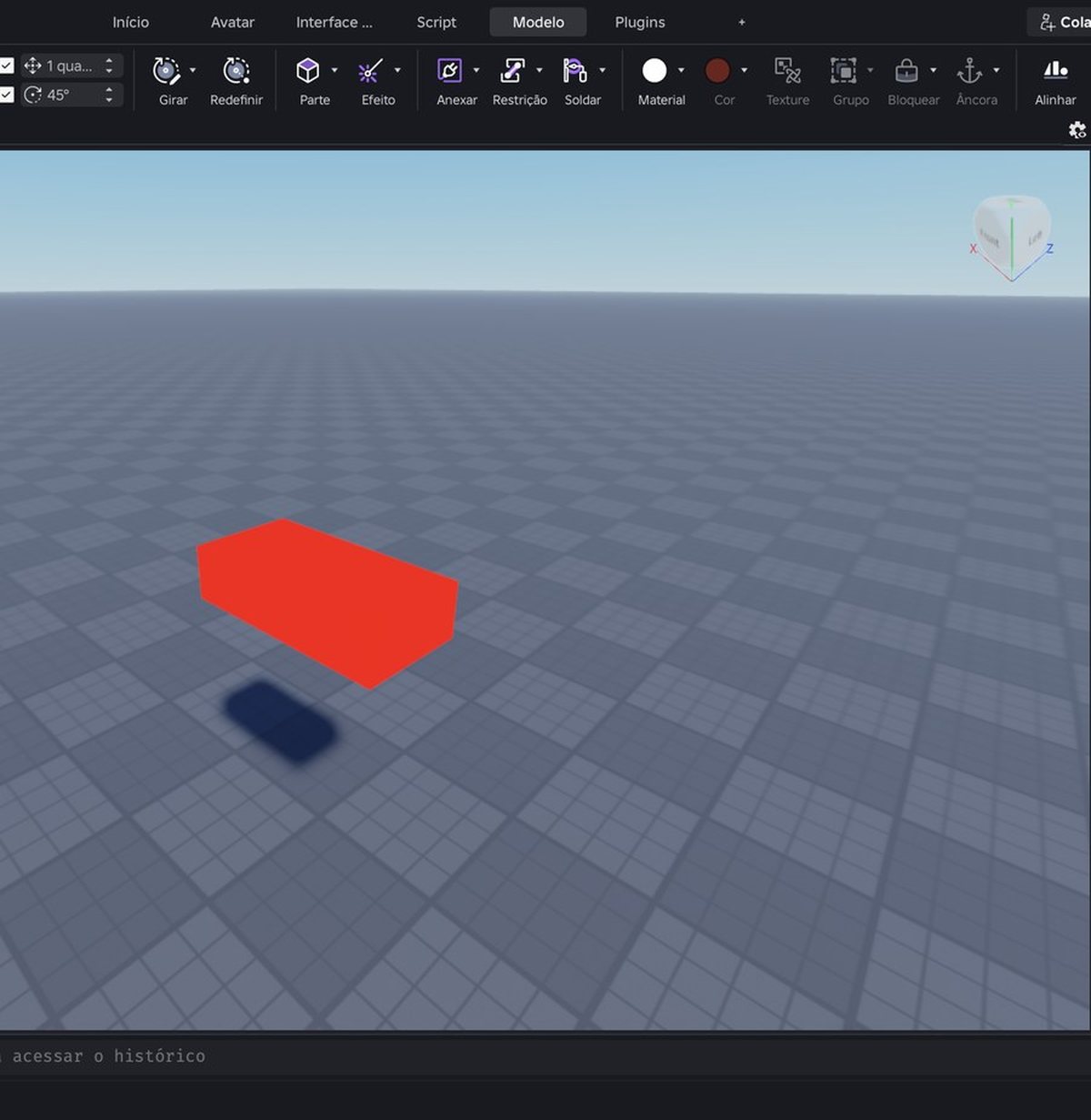 Tela do Roblox Studio no passo 13