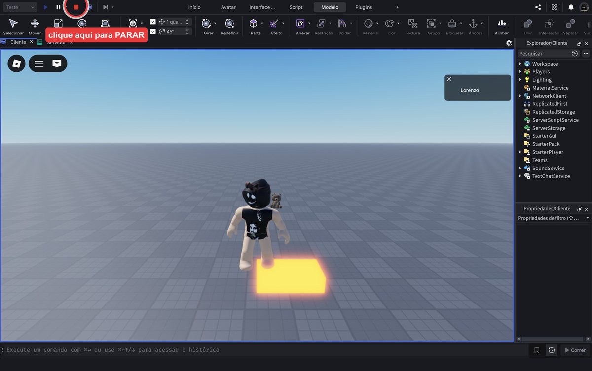 Tela do Roblox Studio no passo 19