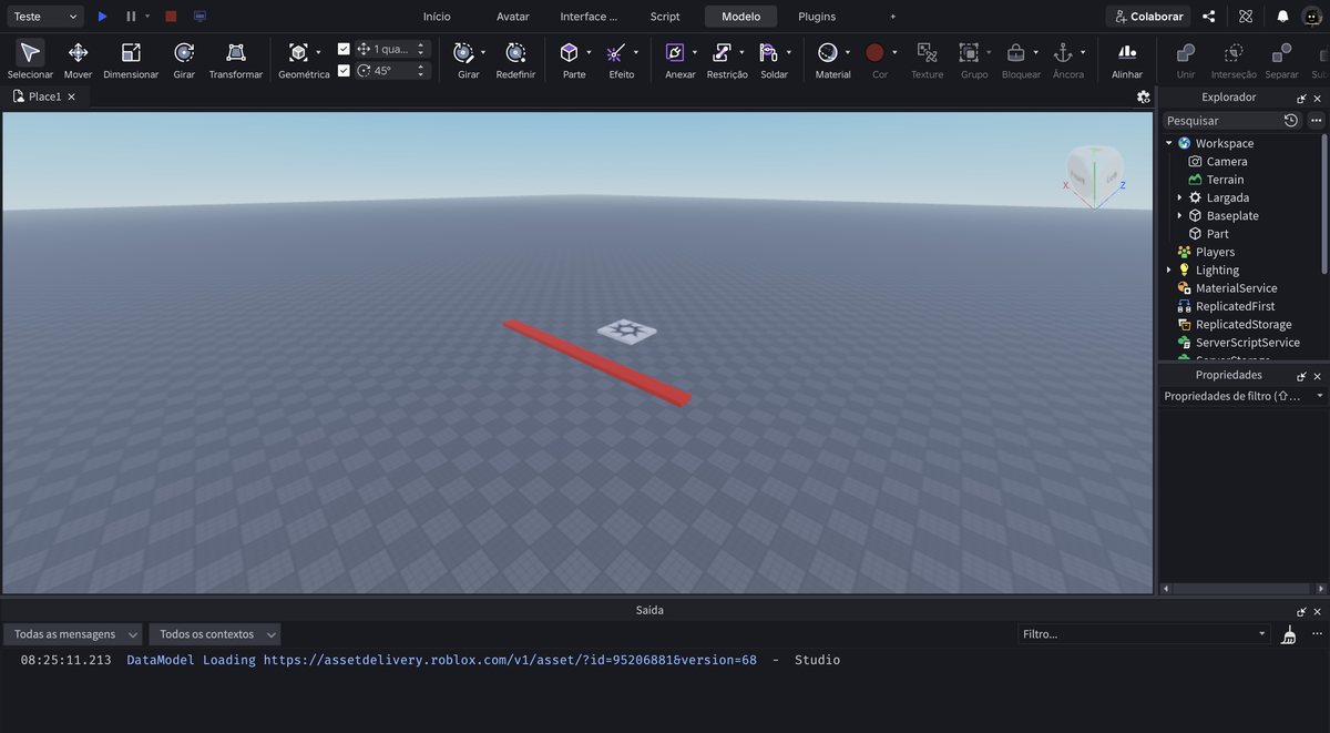 Tela do Roblox Studio no passo 7