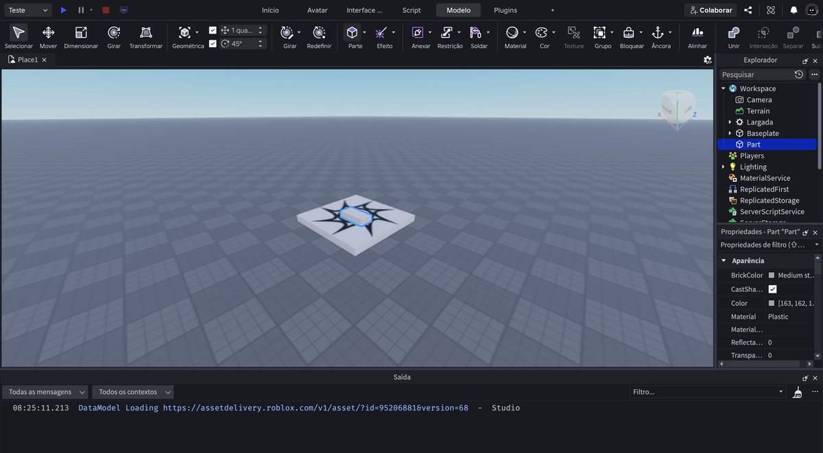 Tela do Roblox Studio no passo 5