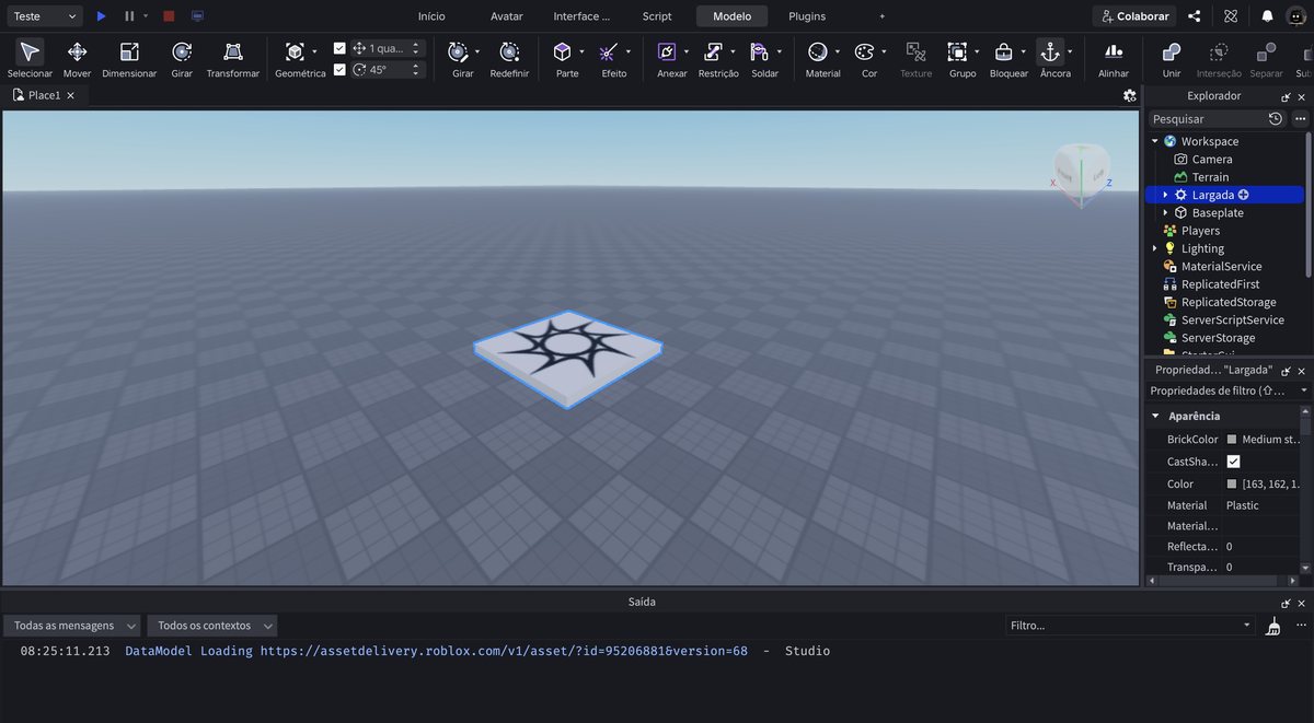 Tela do Roblox Studio no passo 4
