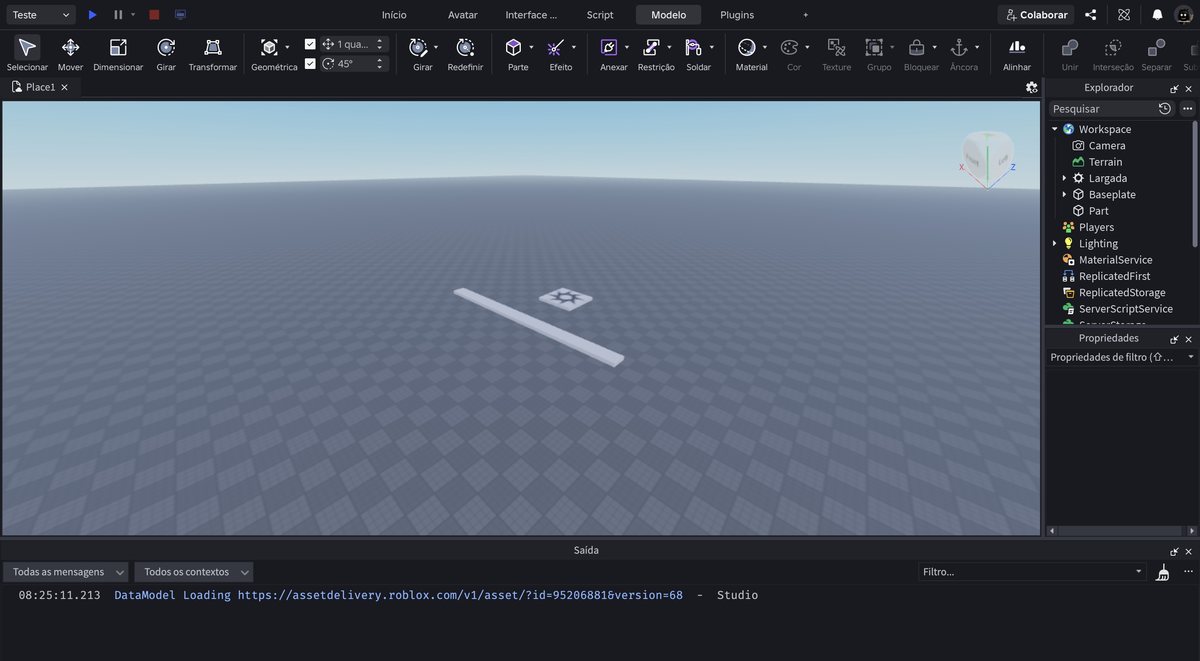 Tela do Roblox Studio no passo 6