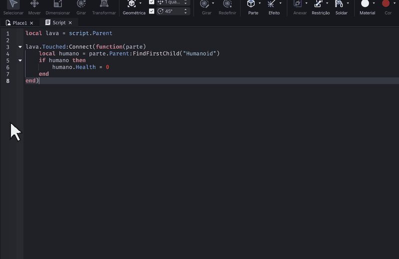 Animação do passo 15
