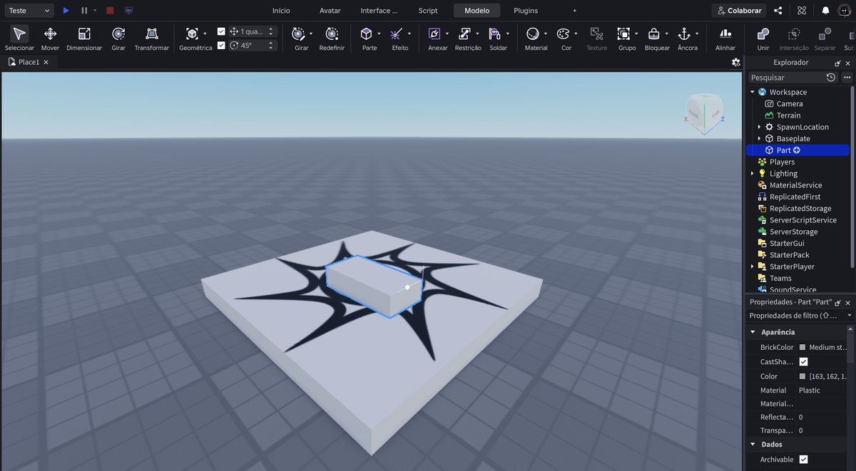 Tela do Roblox Studio no passo 5