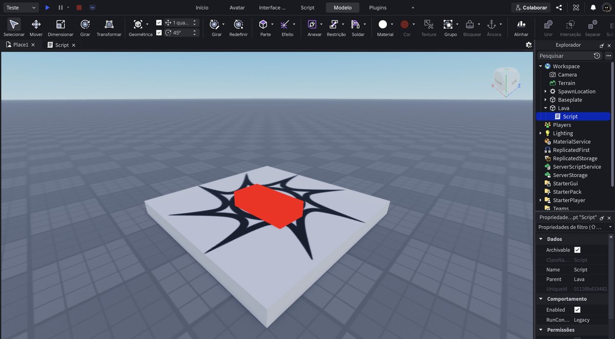 Tela do Roblox Studio no passo 15