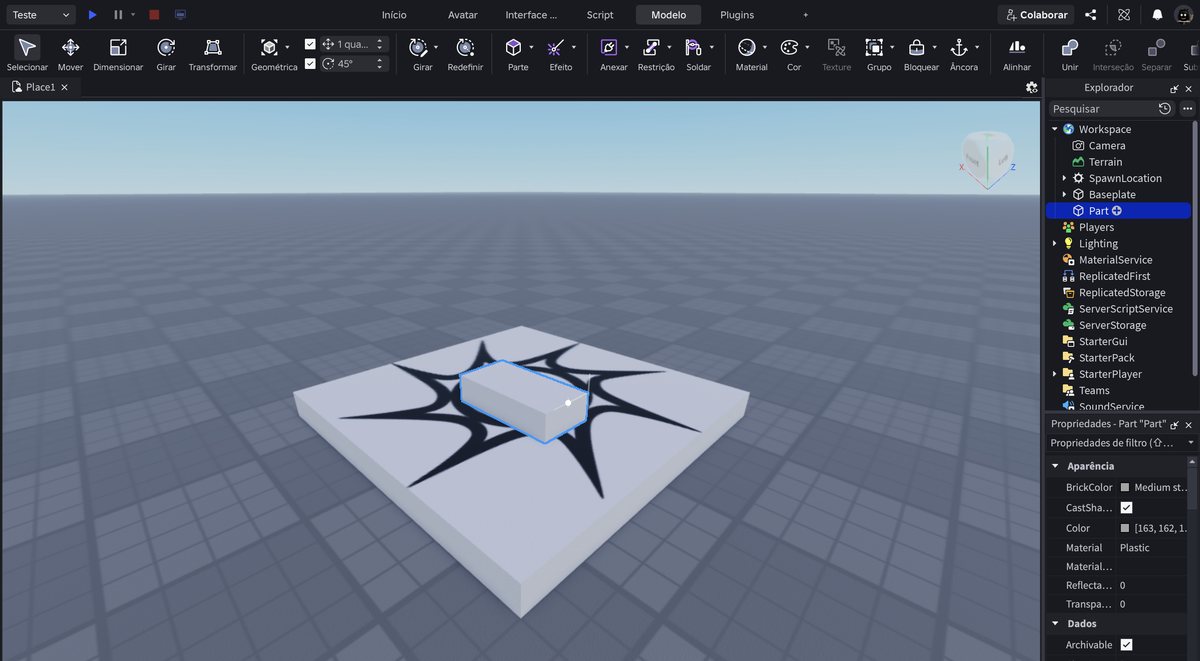 Tela do Roblox Studio no passo 5