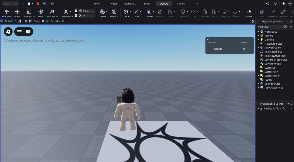 Tela do Roblox Studio no passo 9