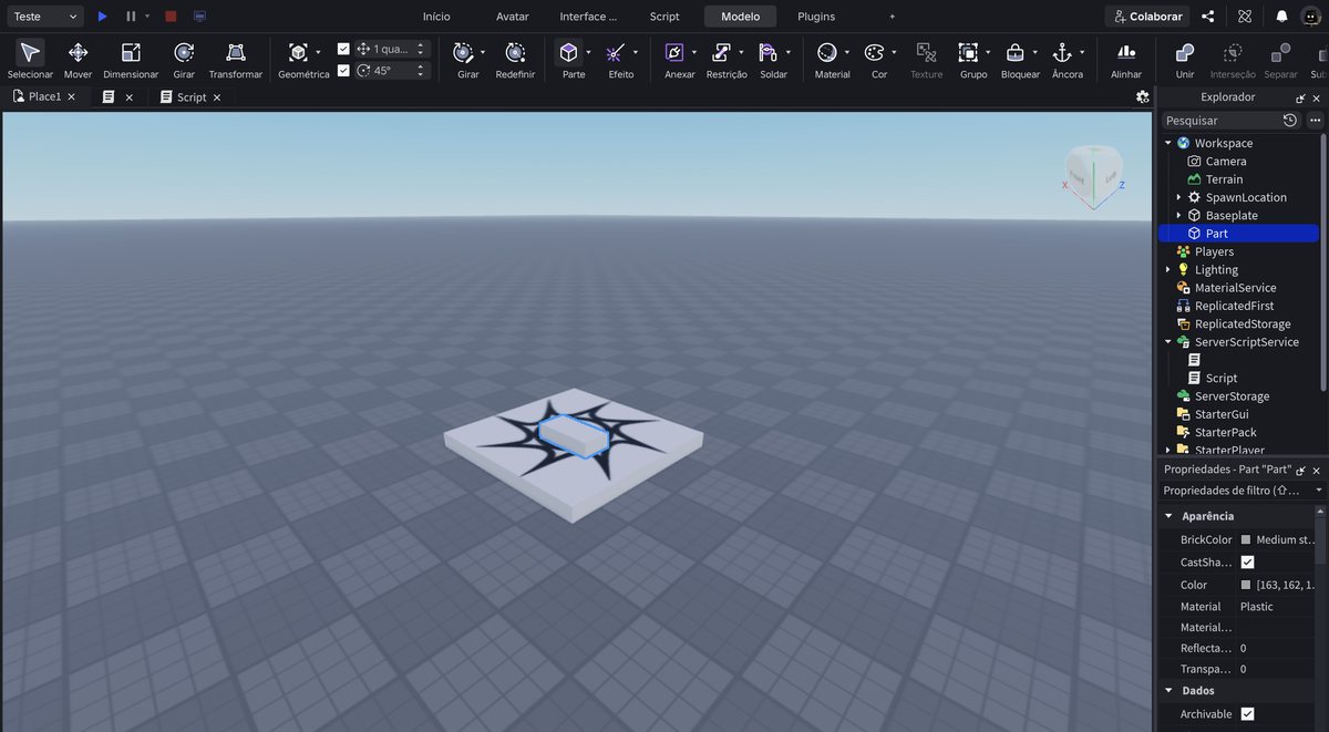 Tela do Roblox Studio no passo 11