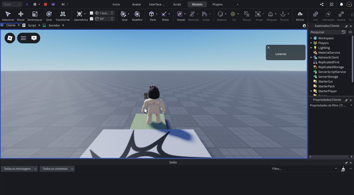 Tela do Roblox Studio no passo 16