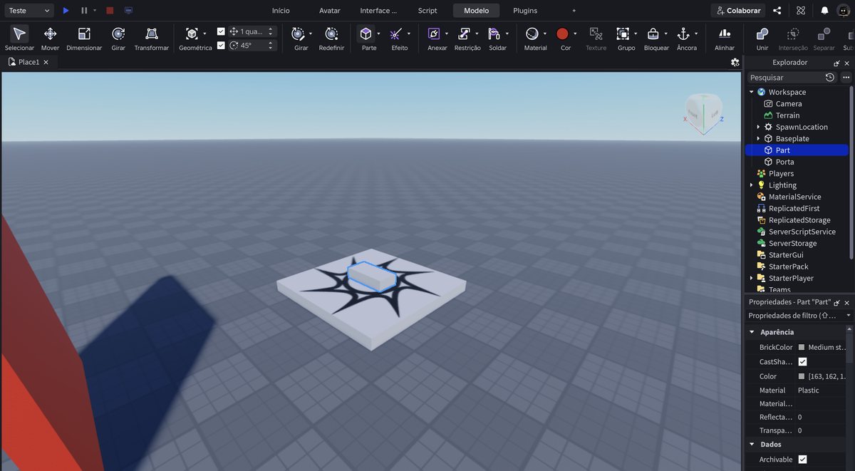 Tela do Roblox Studio no passo 10
