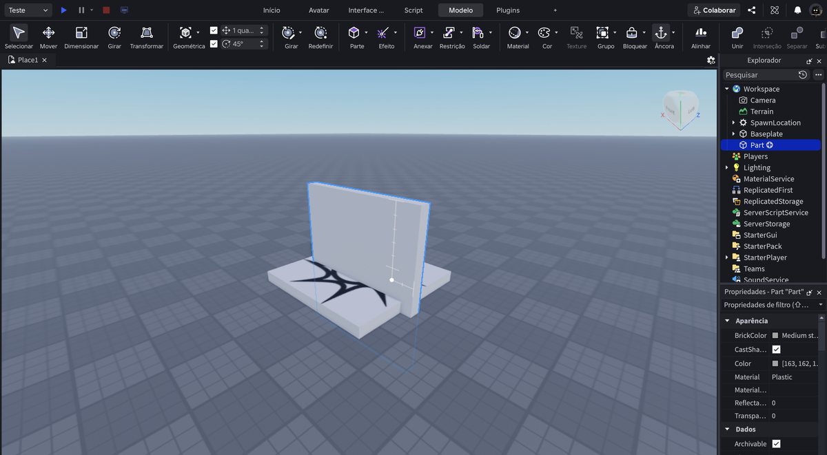 Tela do Roblox Studio no passo 6
