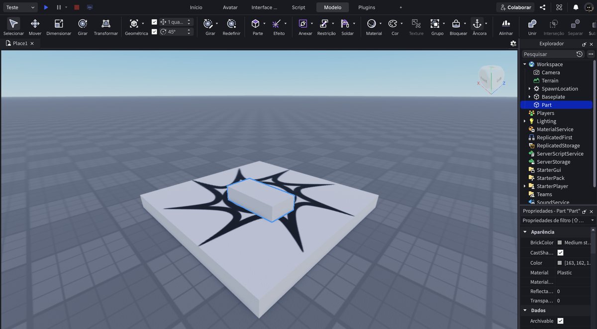Tela do Roblox Studio no passo 5
