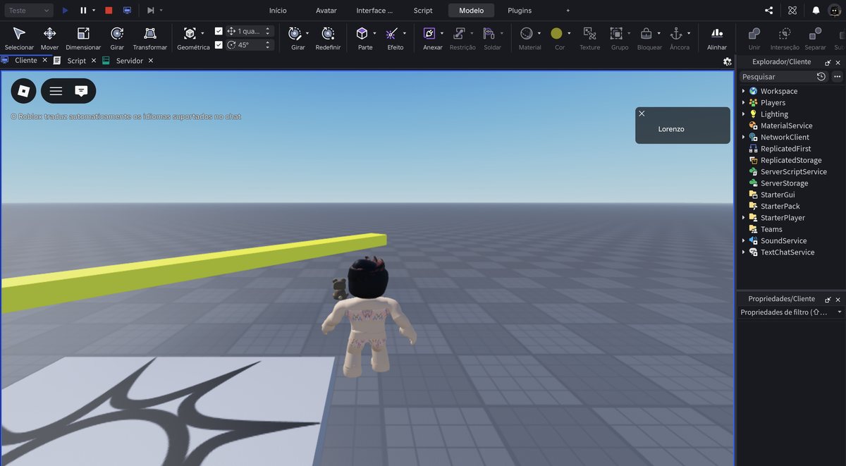 Tela do Roblox Studio no passo 14