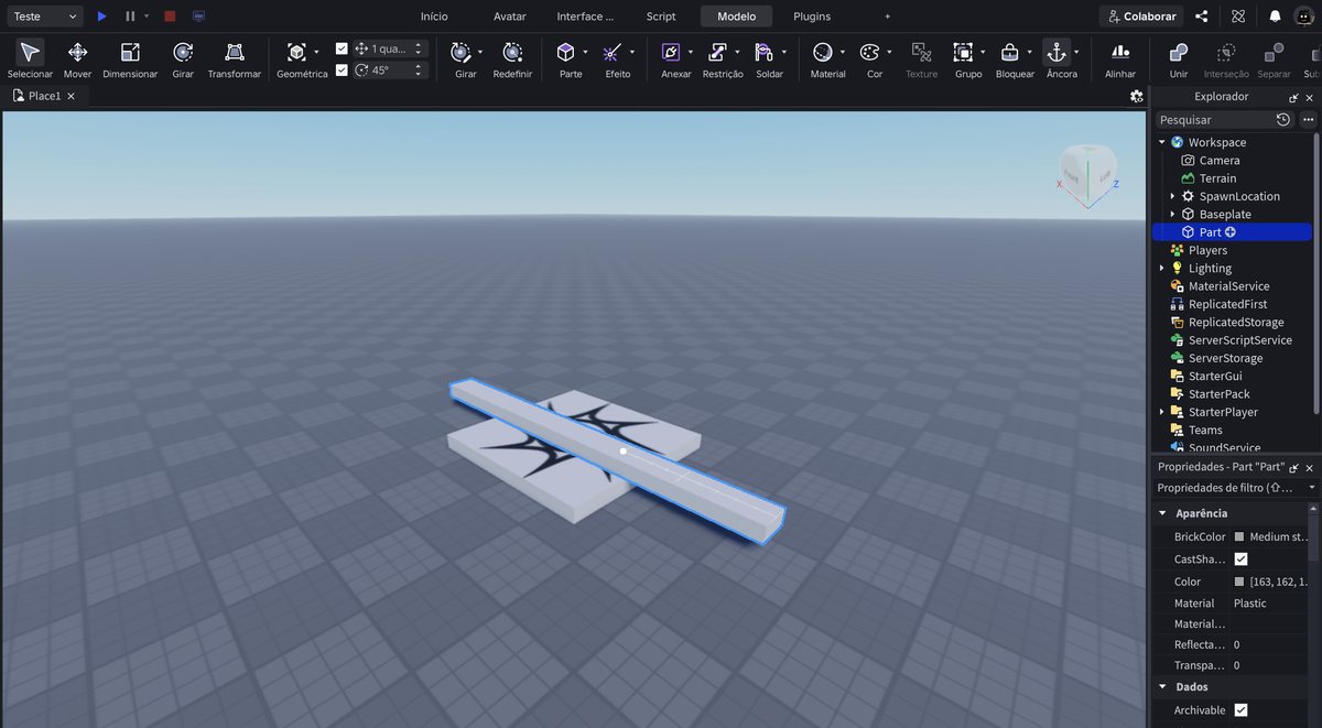 Tela do Roblox Studio no passo 6