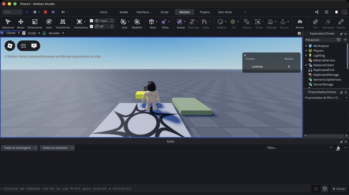 Tela do Roblox Studio no passo 17