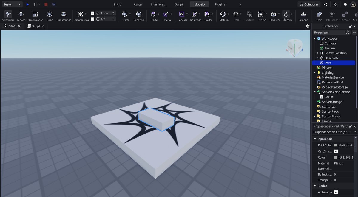 Tela do Roblox Studio no passo 6