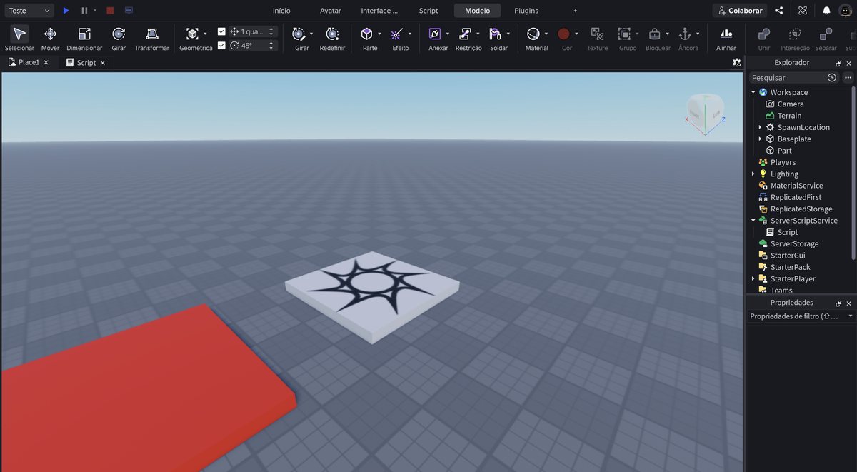 Tela do Roblox Studio no passo 5