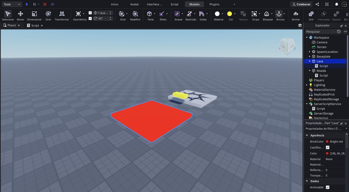 Tela do Roblox Studio no passo 15