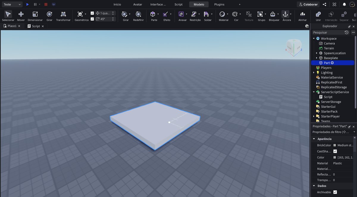 Tela do Roblox Studio no passo 4